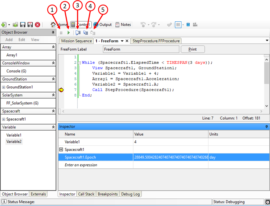 Debugger Toolbar and Tabs Debugger Toolbar and Tabs
