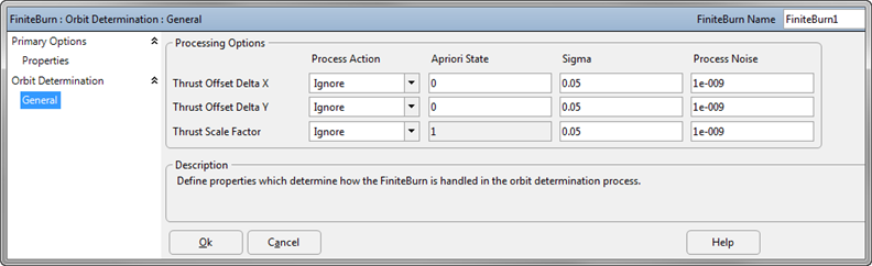 FiniteBurn OD Properties FiniteBurn OD Properties