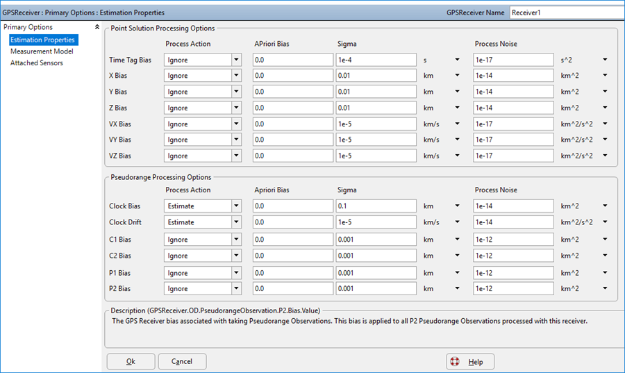 GPS Receiver OD Properties GPS Receiver OD Properties