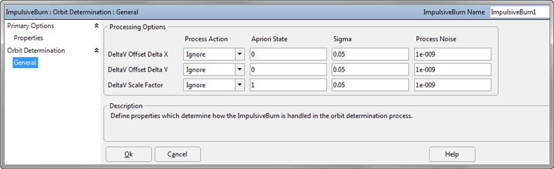 ImpulsiveBurn OD Properties ImpulsiveBurn OD Properties