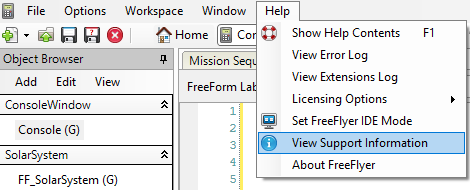 View Support Information View Support Information